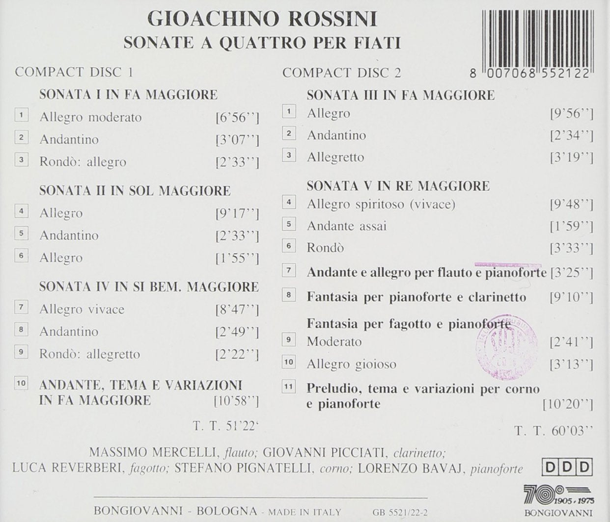 Sonate a Quattro Per Fiati