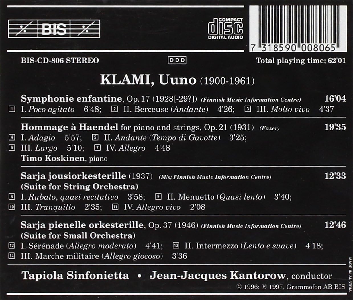 Klami/symphonie Enfantine