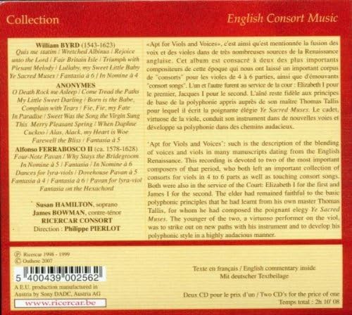 Consort Music (Pierlot, Ricercar Consort)
