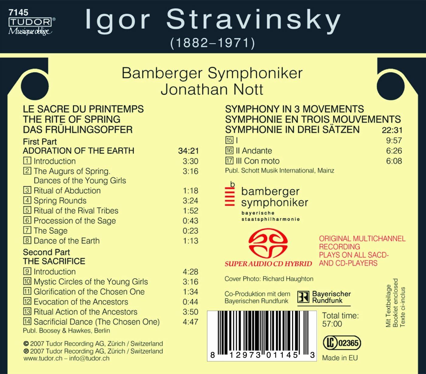 Igor Stravinsky: Le Sacre Du Printemps: Symphony in 3 Movements