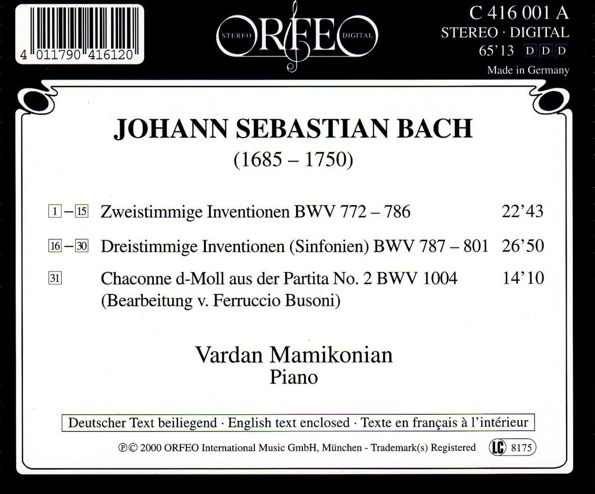 Inventions and Sinfonias (Mamikonian)