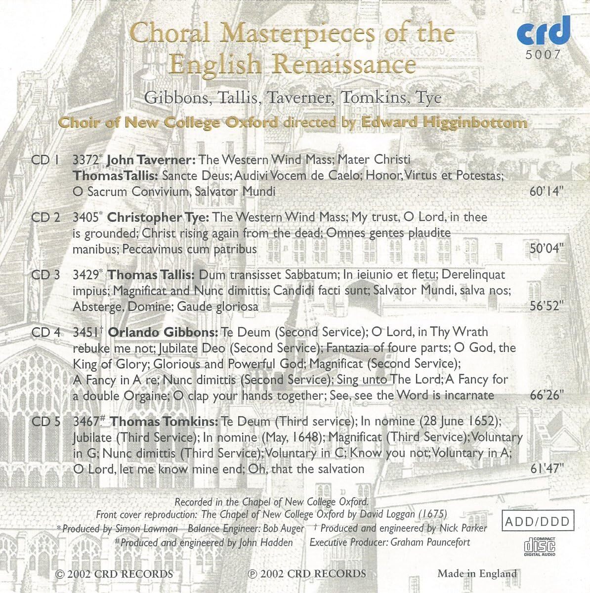 Choral Masterpieces of the English Renaissance