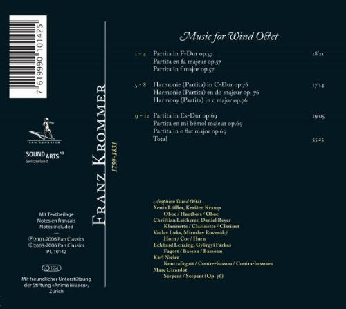 Franz Krommer: Music for Wind Octet