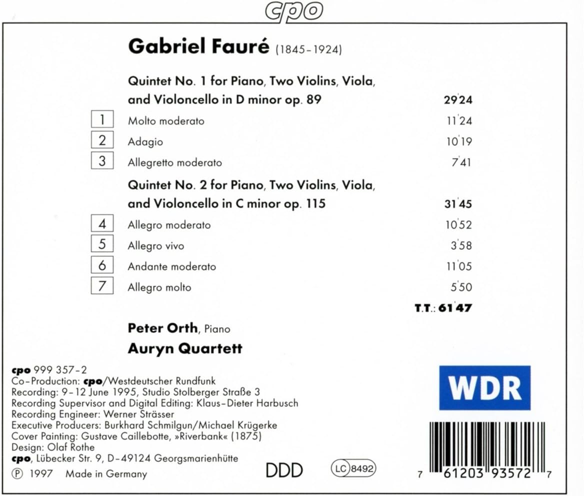 Faure/piano Quintets 1 and 2
