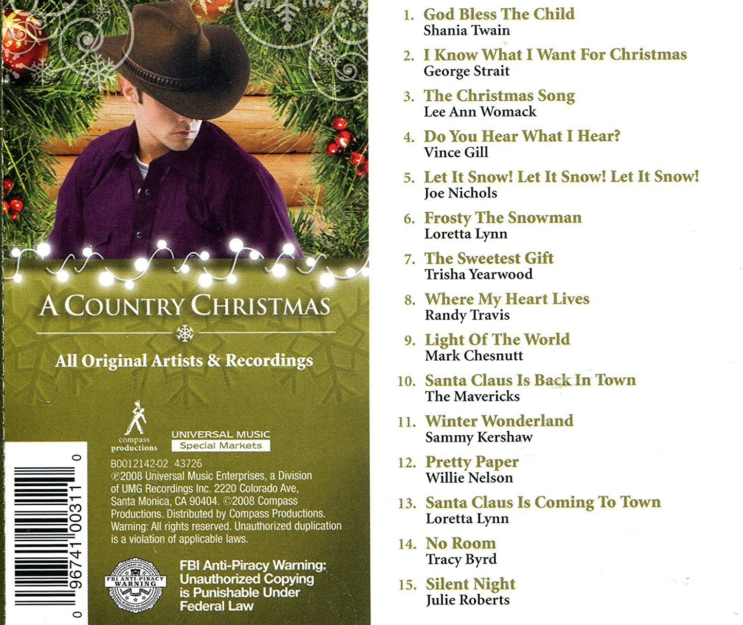 A Country Christmas 2008 CD