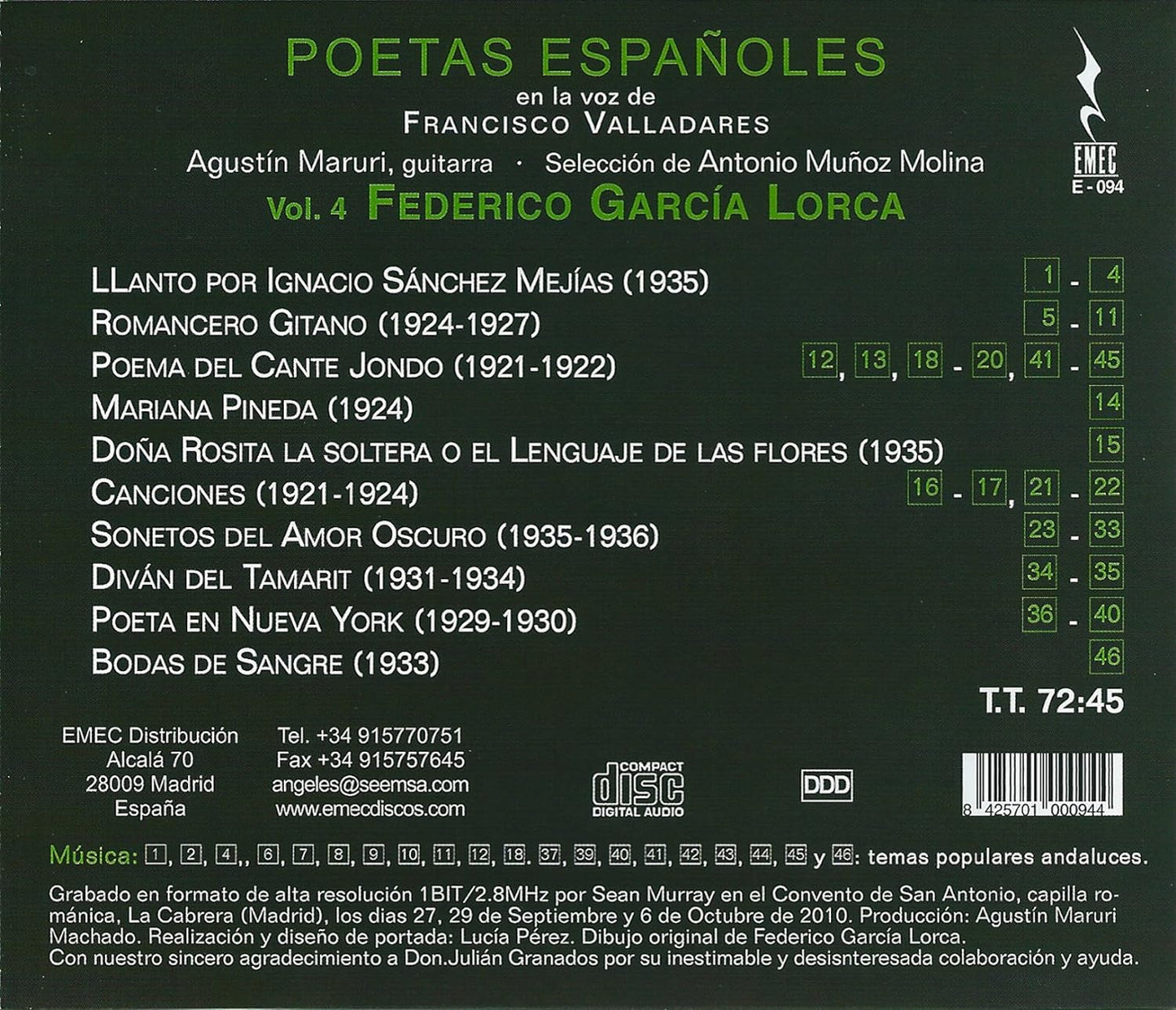 Federico Garcia Lorca-Poetas Espanoles Vol.4