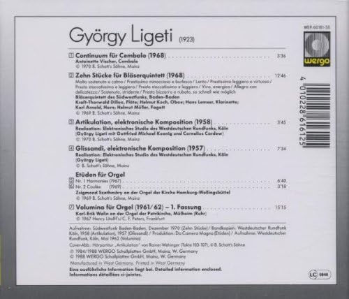 Continuum, Glissandi, Volumina.. Etuden, Ar