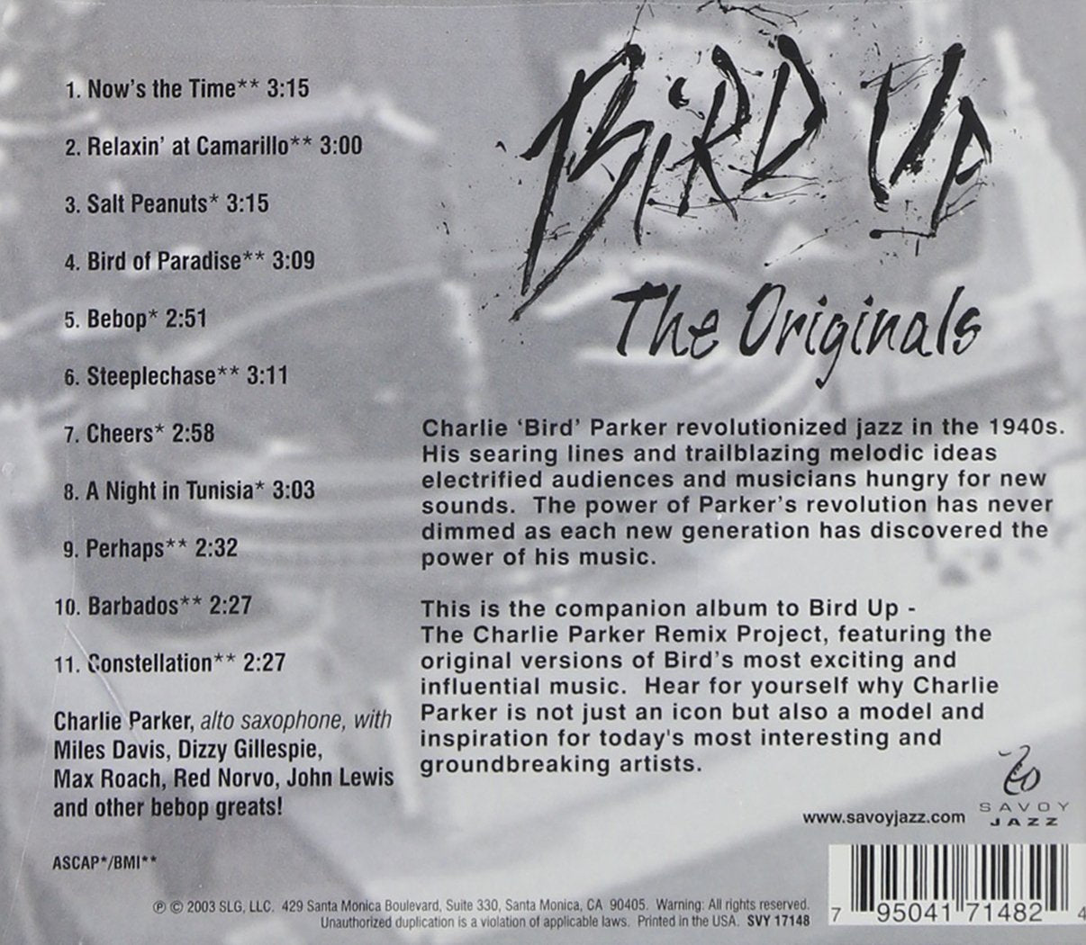 Charlie Parker-Bird Up: The Originals