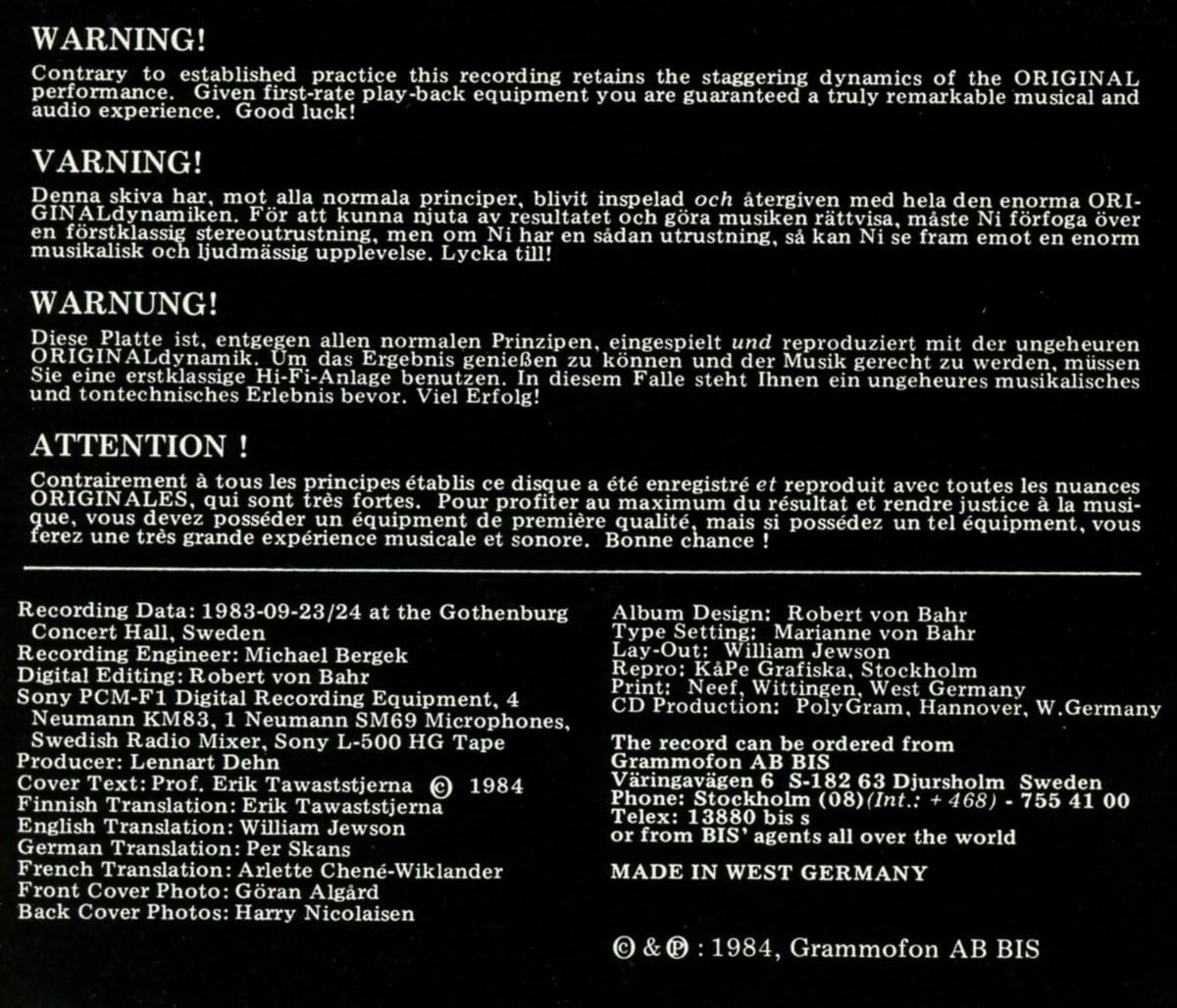 Symphony No.2/romance in C for String Orchestra (Jarvi)
