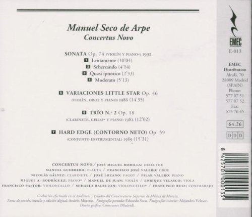 Manuel Seco De Arpe-Concertus Novo