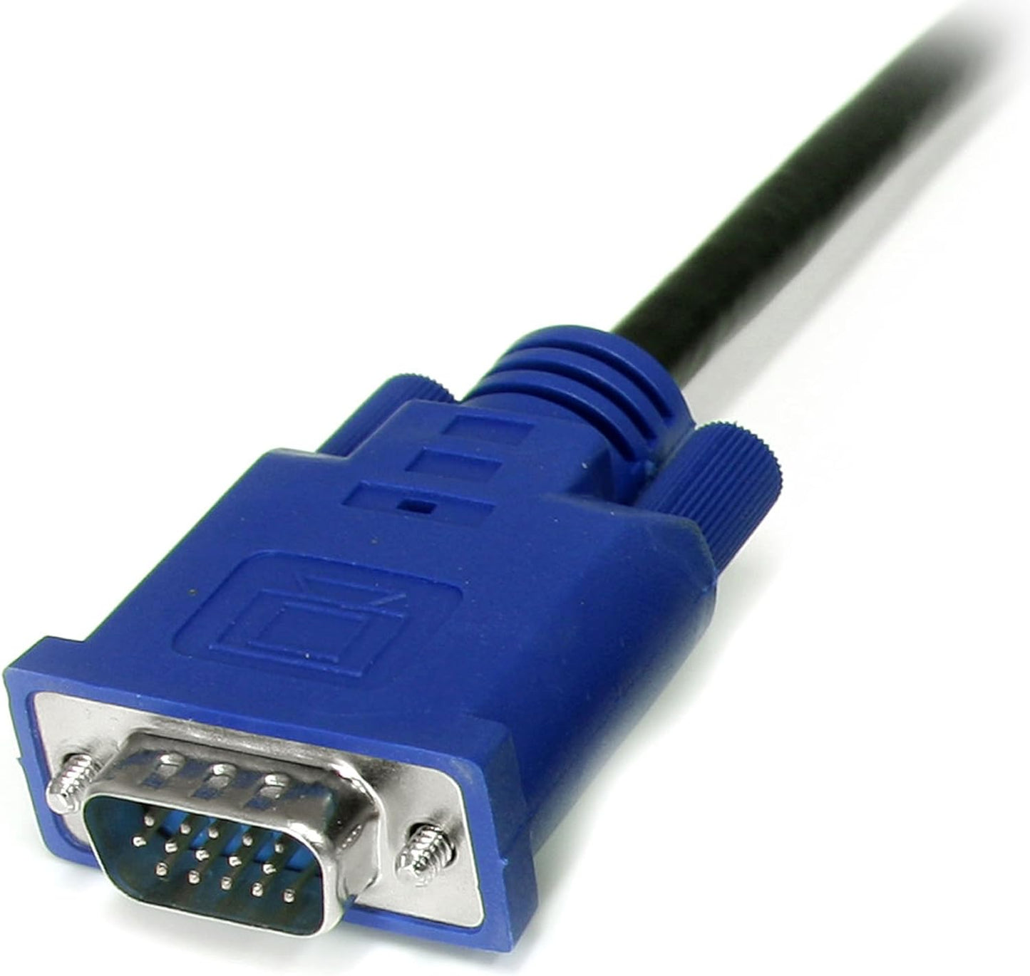StarTech.com 3-in-1 Ultra Thin PS/2 KVM Cable - Keyboard / video / mouse (KVM) cable - PS/2, HD-15 (VGA) (M) to HD-15 (VGA) (M) - 6 ft - SVECON6