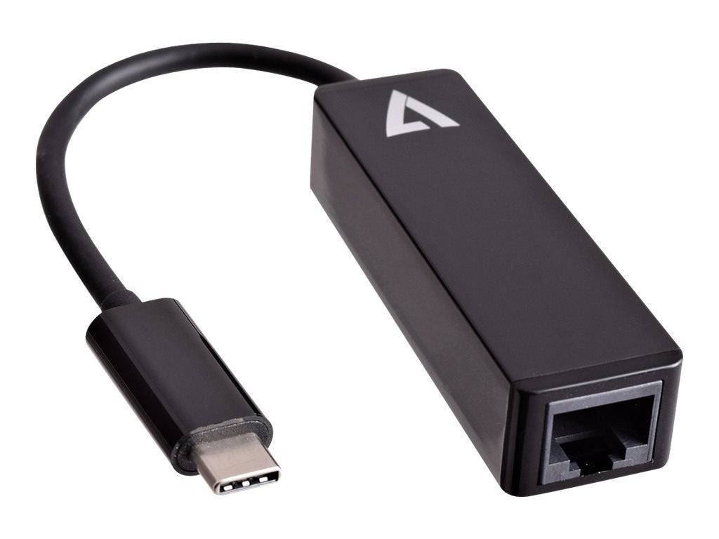 V7 V7UCRJ45-BLK-1E USB-C male to Ethernet RJ45 female Adapter