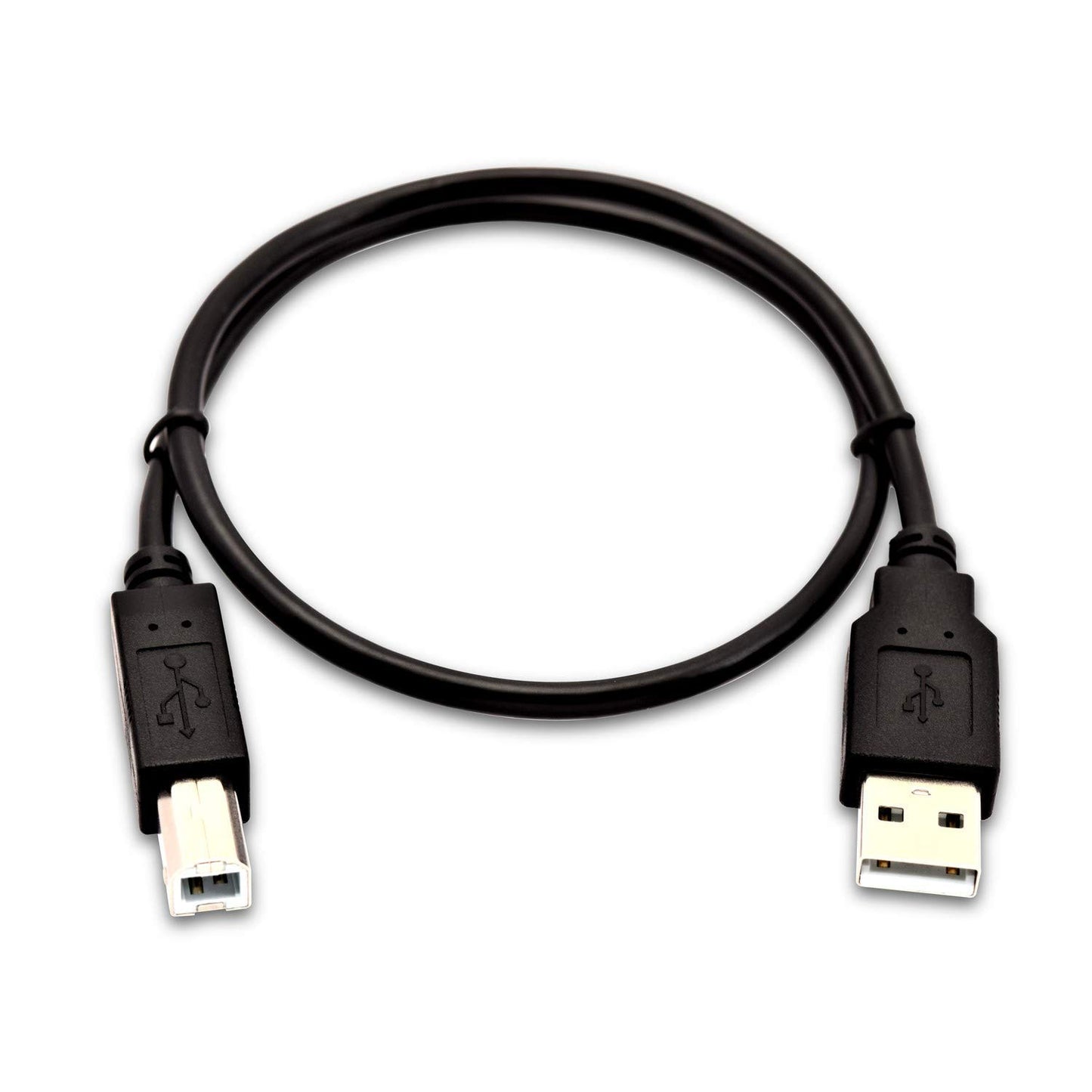 V7 USB A (male) to USB B (male), 0.5 m (1.6 ft) - Black - USB Cables (0.5 m (1.6 ft) - Black, 0.5 m, USB A, USB B, 1.0, 480 Mbps, Black