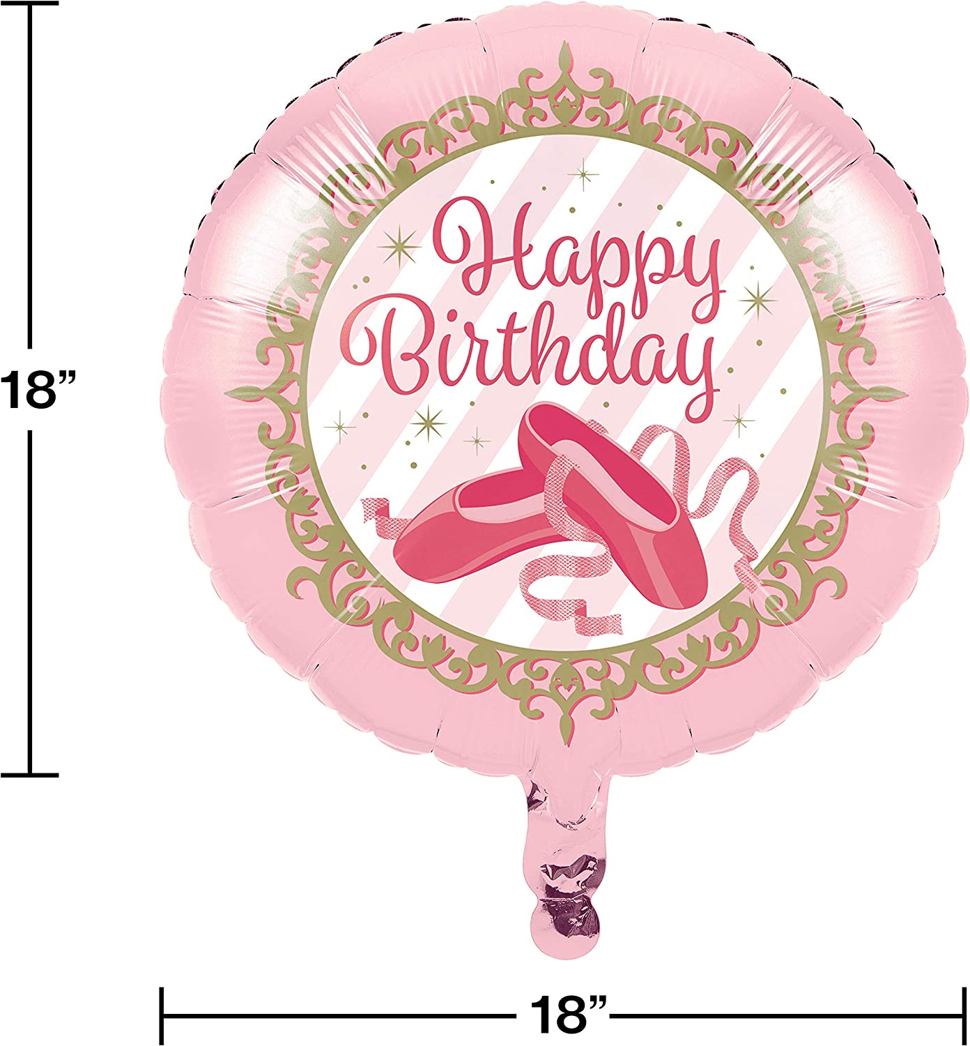 Twinkle Toes Birthday Foil Balloon I Pink I 1 Pc., 324440