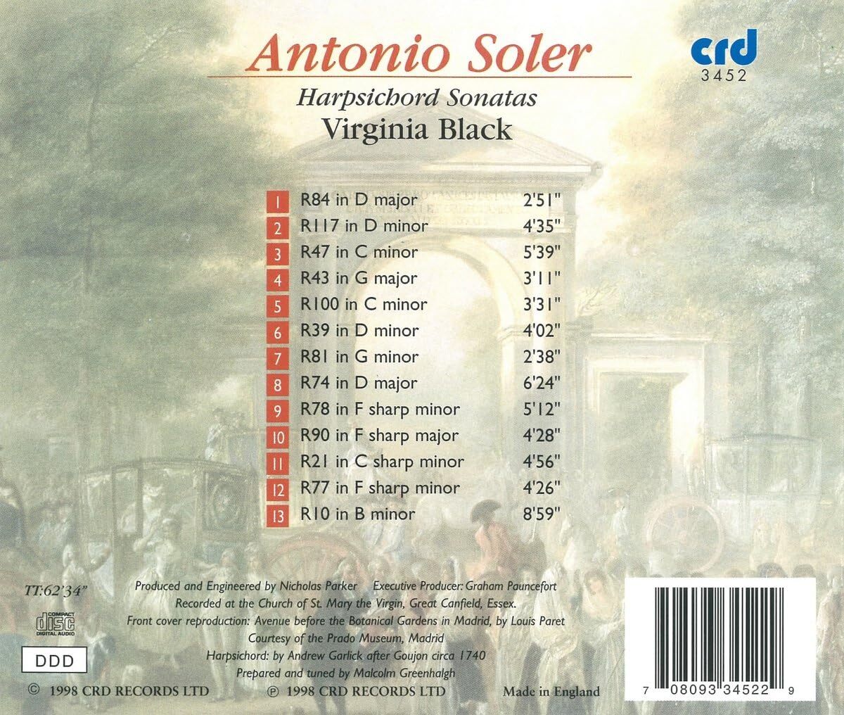 Antonio Soler: Sonatas for Harpsichord