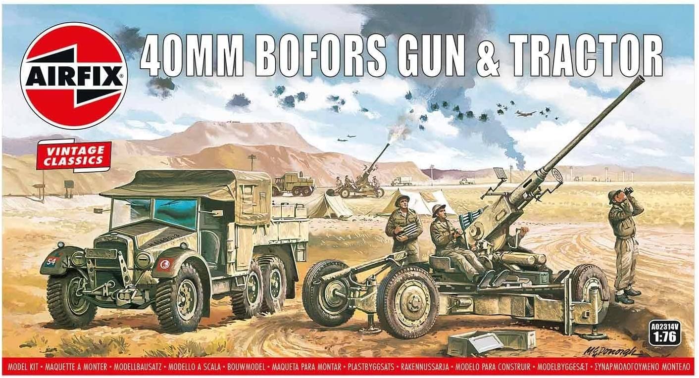 Airfix Bofors 40mm Gun & Tractor Model