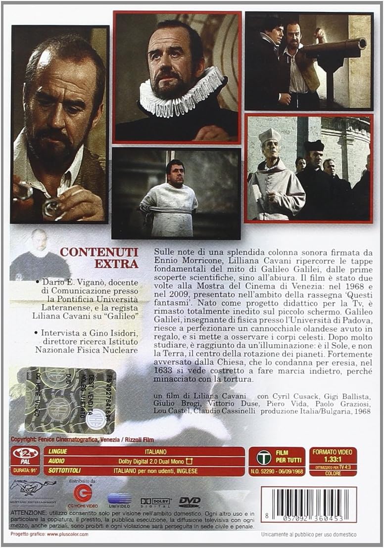 Galileo (1968) - Region 2 PAL, Italian audio with English subtitles