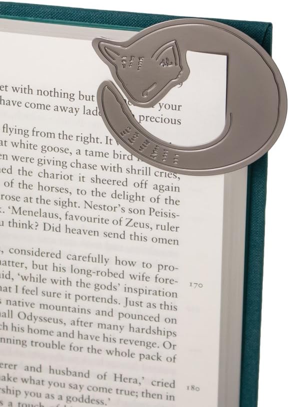 IF Curled Up Corner Metal Animal Bookmark - Cosy Cat, 36501