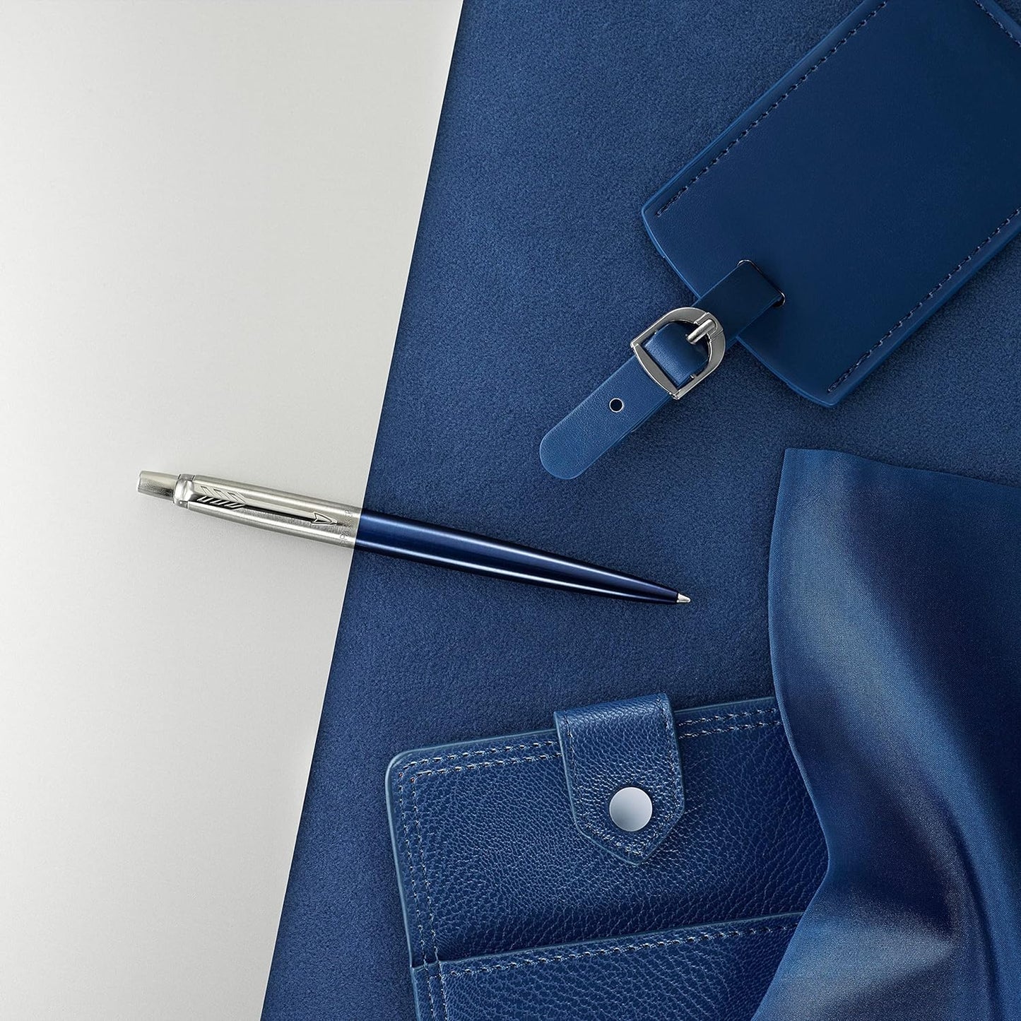 Parker Jotter London Duo Discovery Pack | with Ballpoint Pen (Royal Blue) & Gel Pen (Stainless Steel) royal blue/stainless steel ballpoint + gel pen