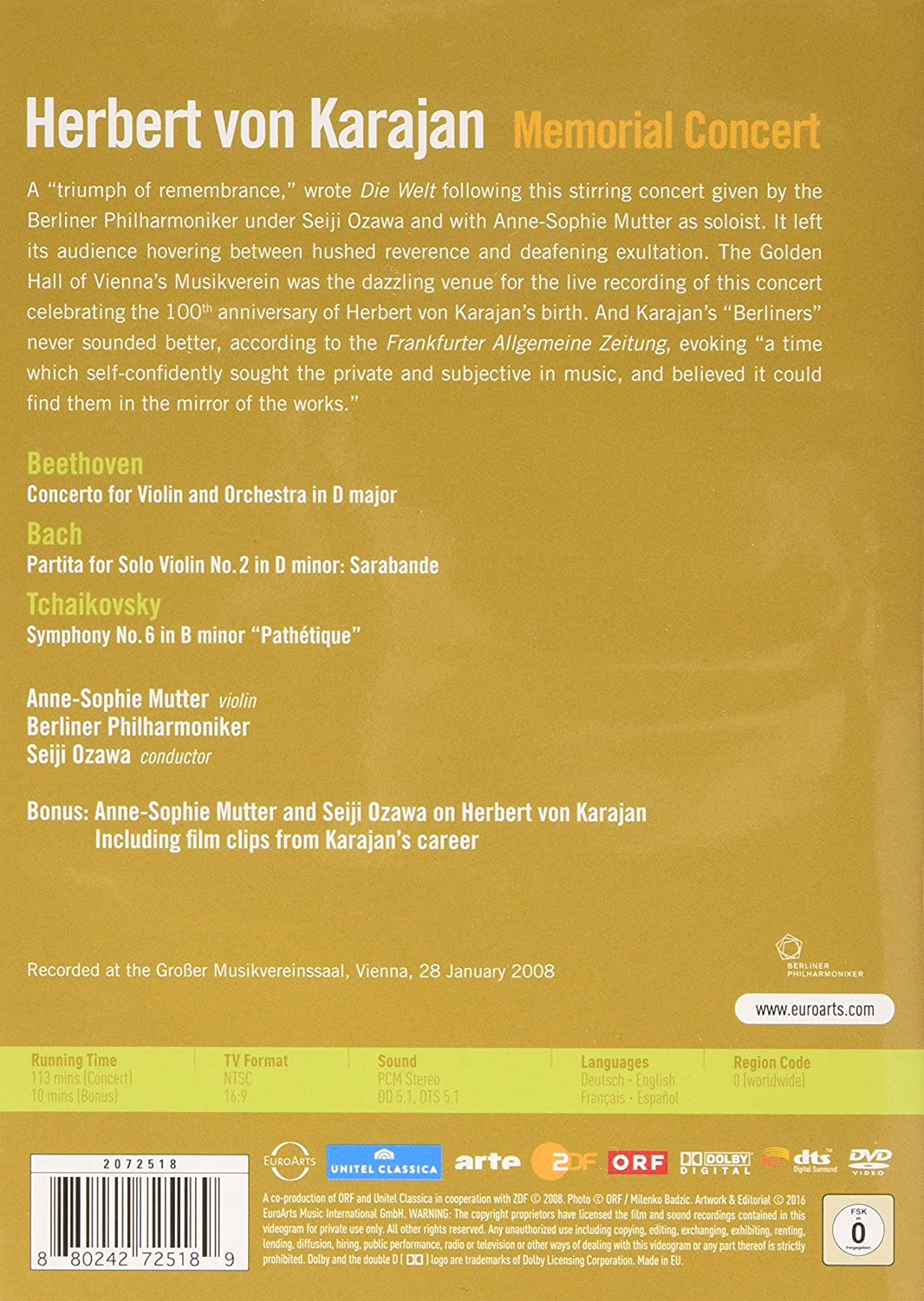 Herbert von Karajan: Memorial Concert - Berlin Philharmonic...