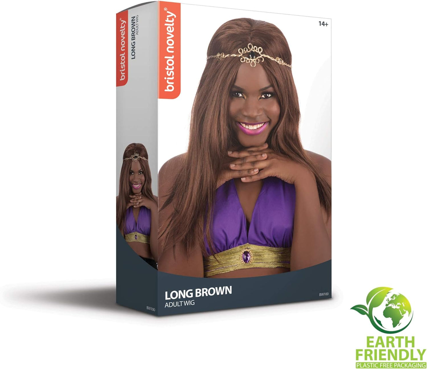 Bristol Novelty BW100 Long Brown Wig | for Women 18", One Size