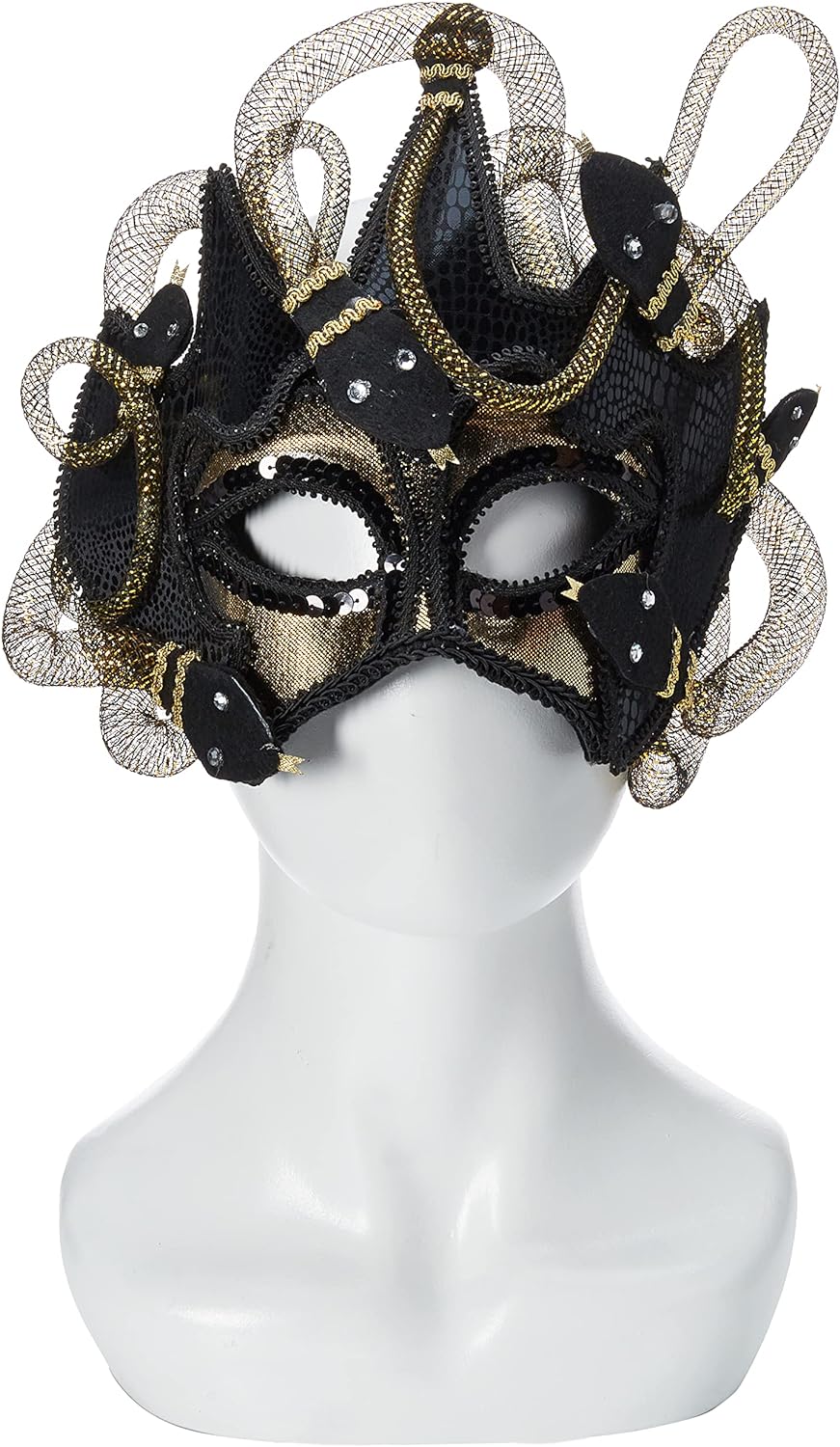 Bristol Novelty - Mezza maschera da medusa con nastro decorativo - Unisex