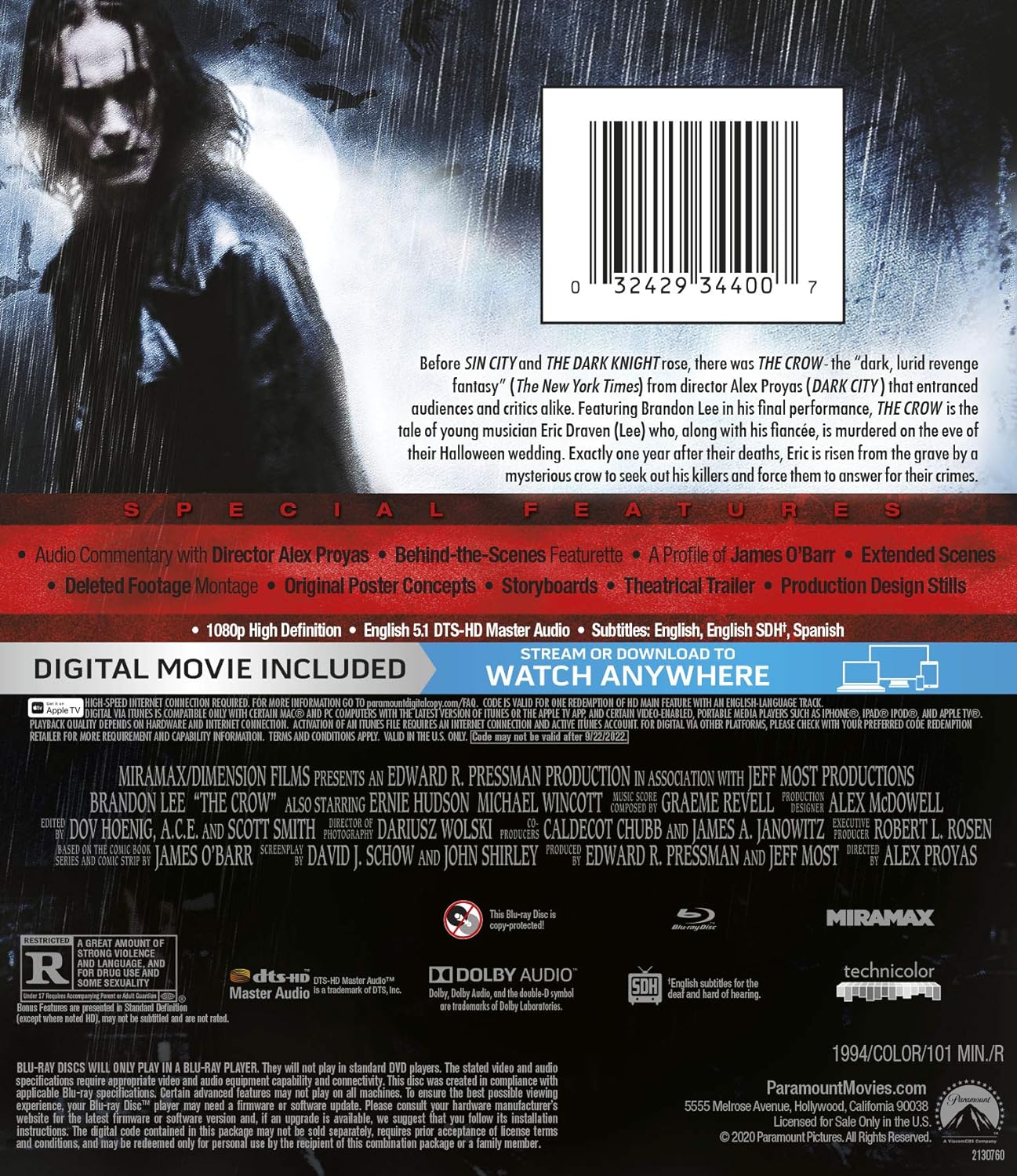 The Crow (Blu-ray + Digital)