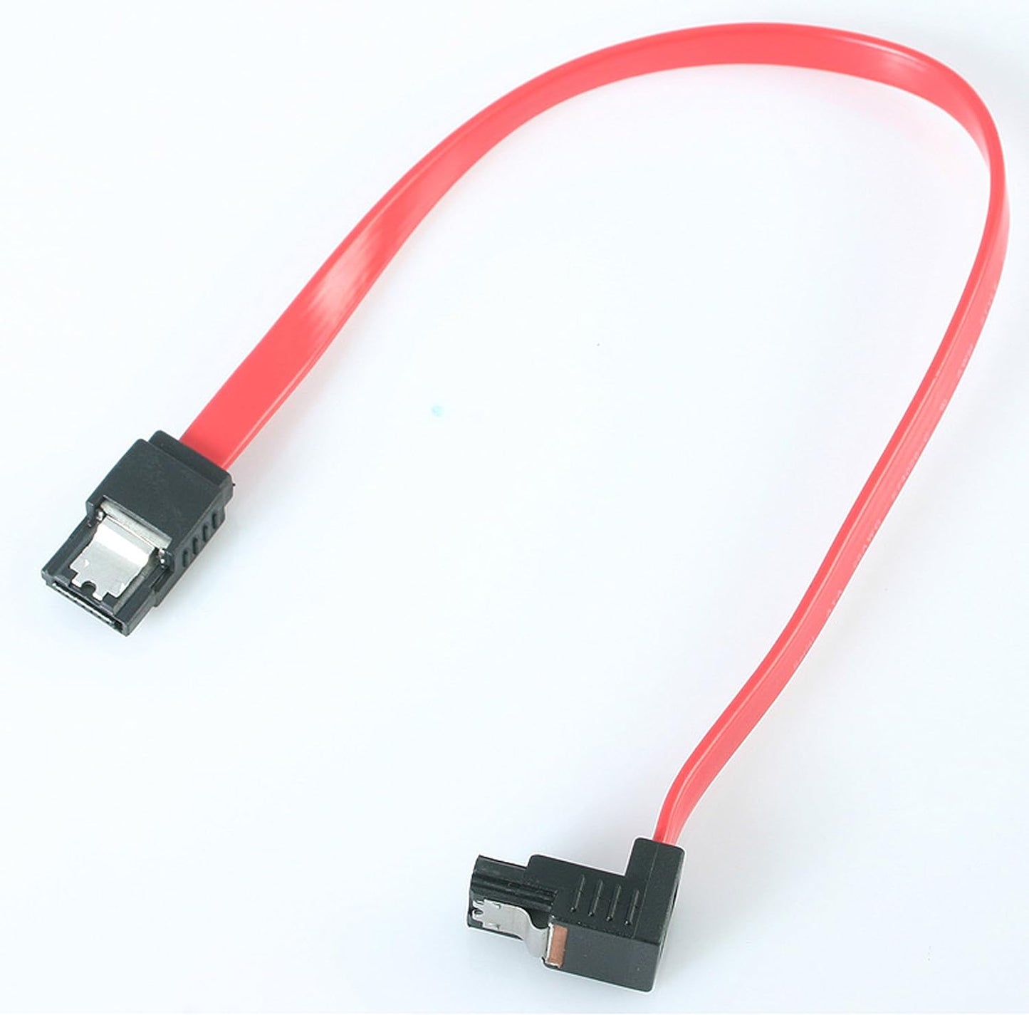 StarTech.com 12in Latching SATA to Right Angle SATA Serial ATA Cable (LSATA12RA1),Red
