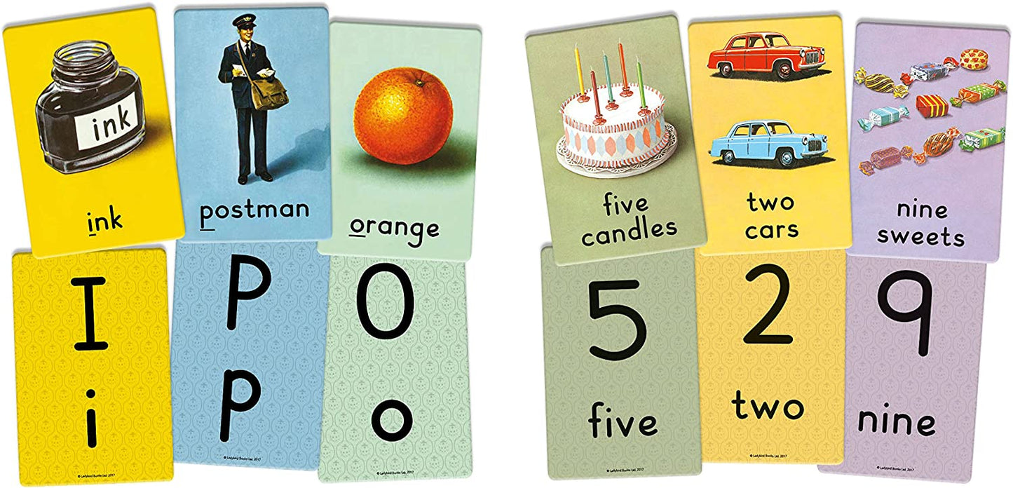 Alphabet Number Childrens Flashcards Ladybird Vintage Collection