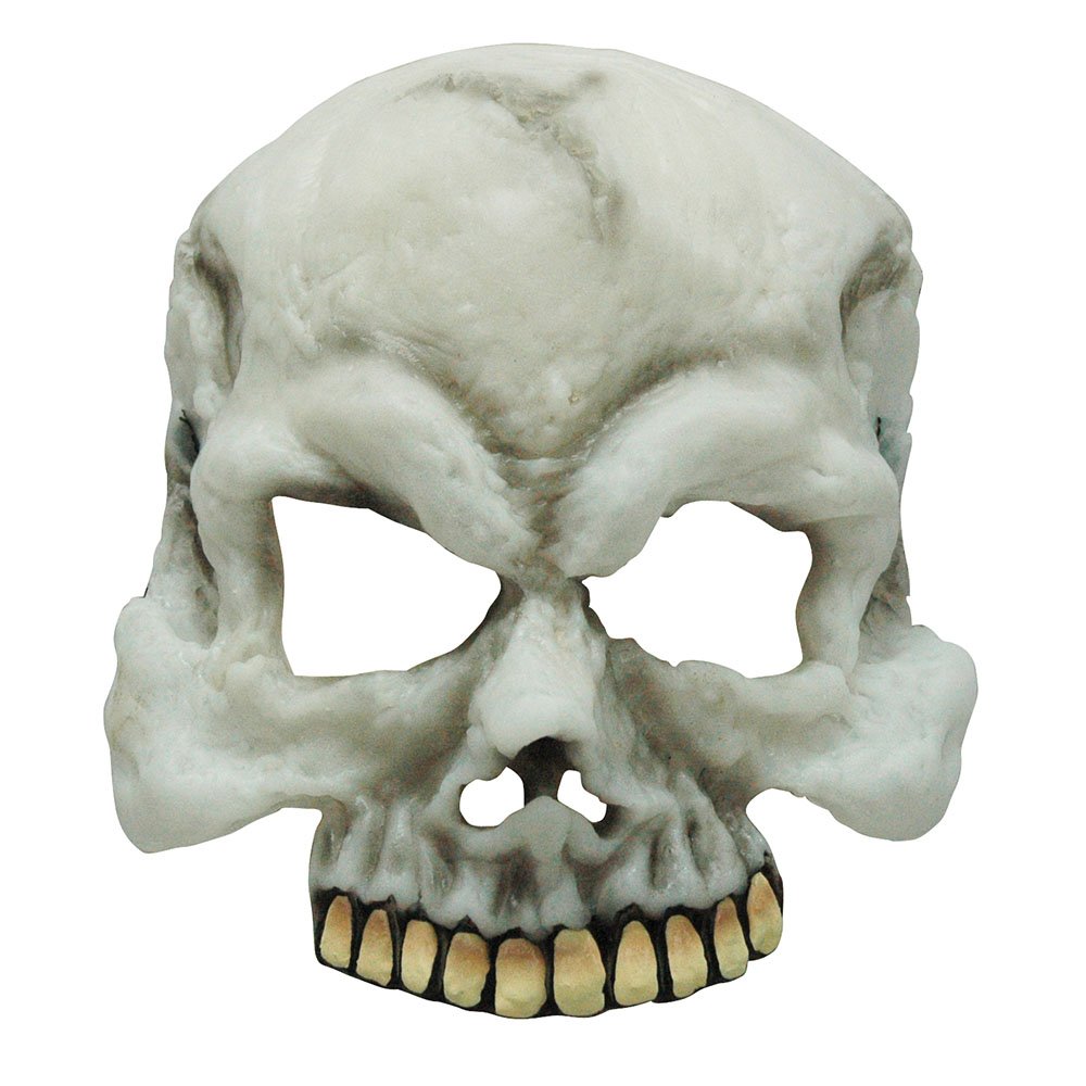 Bristol Novelty BM385 Glow in The Dark Skull Half Mask, Unisex-Adult, White, One Size