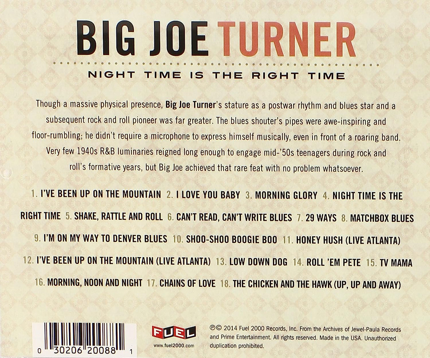Big Joe Turner-Night Time Is The Right Time