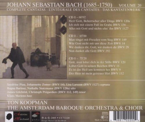 Cantatas Vol. 20 (Koopman, Amsterdam Baroque Orchestra)