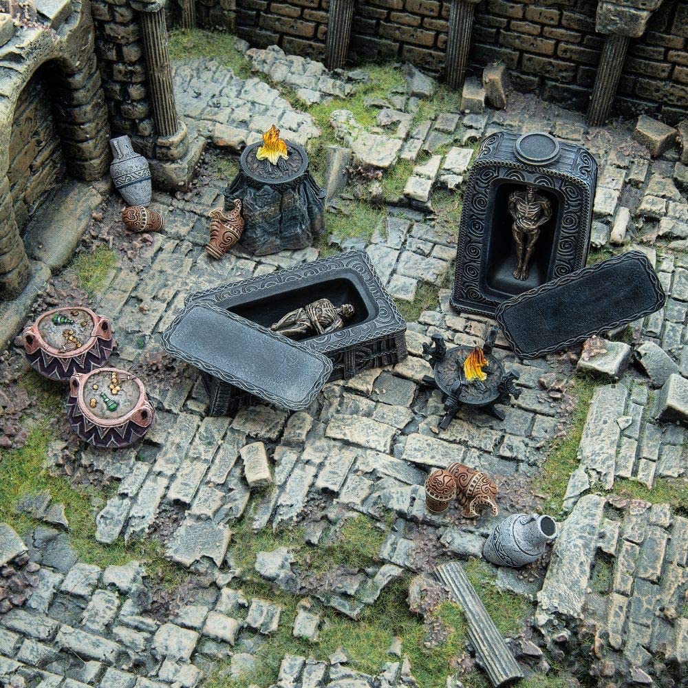 Modiphius Entertainment- The Elder Scrolls: Call To Arms-Bleak Falls Barrow Tomb Scatter Miniature Game (216261