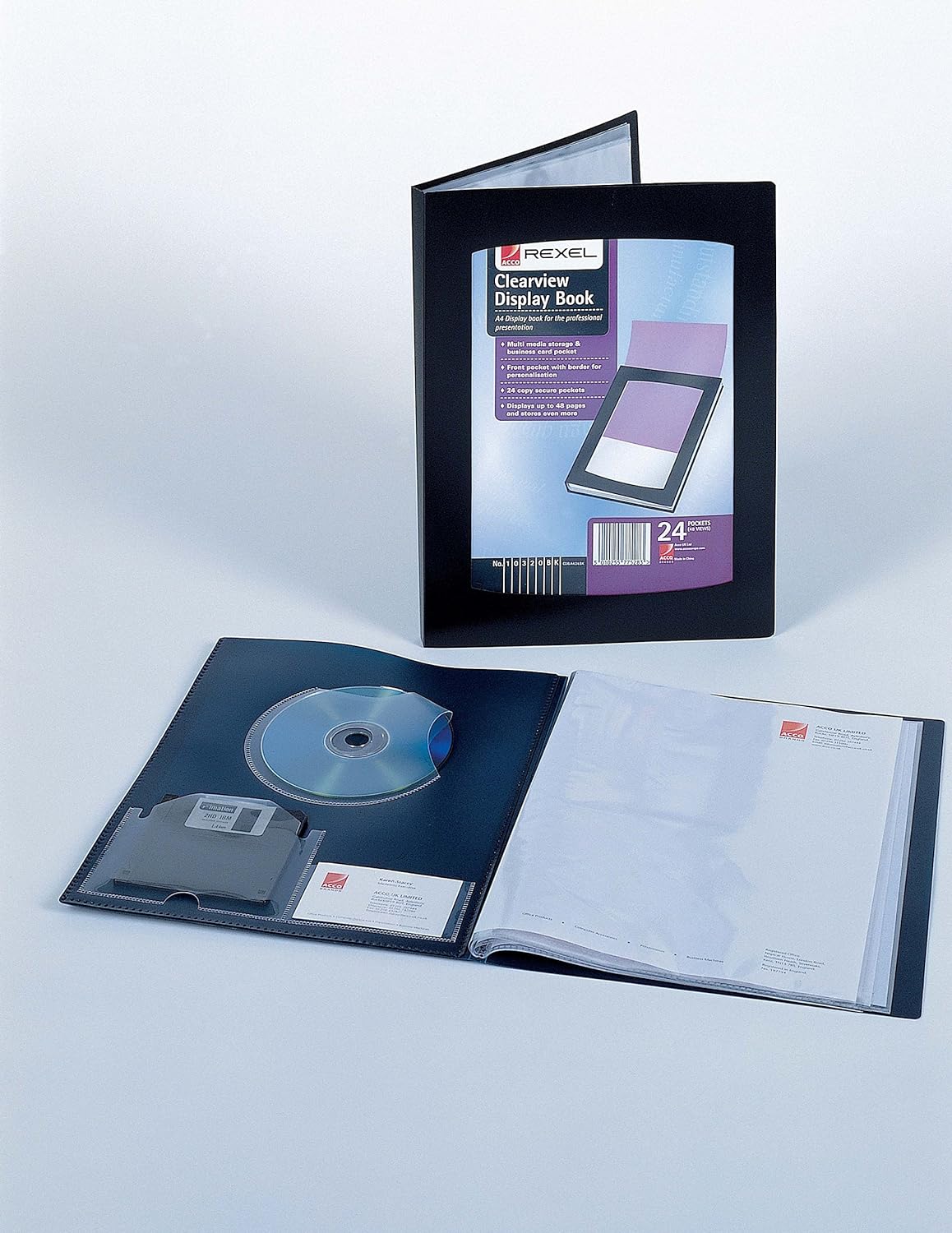 Rexel A5 Clearview Display Book - Black