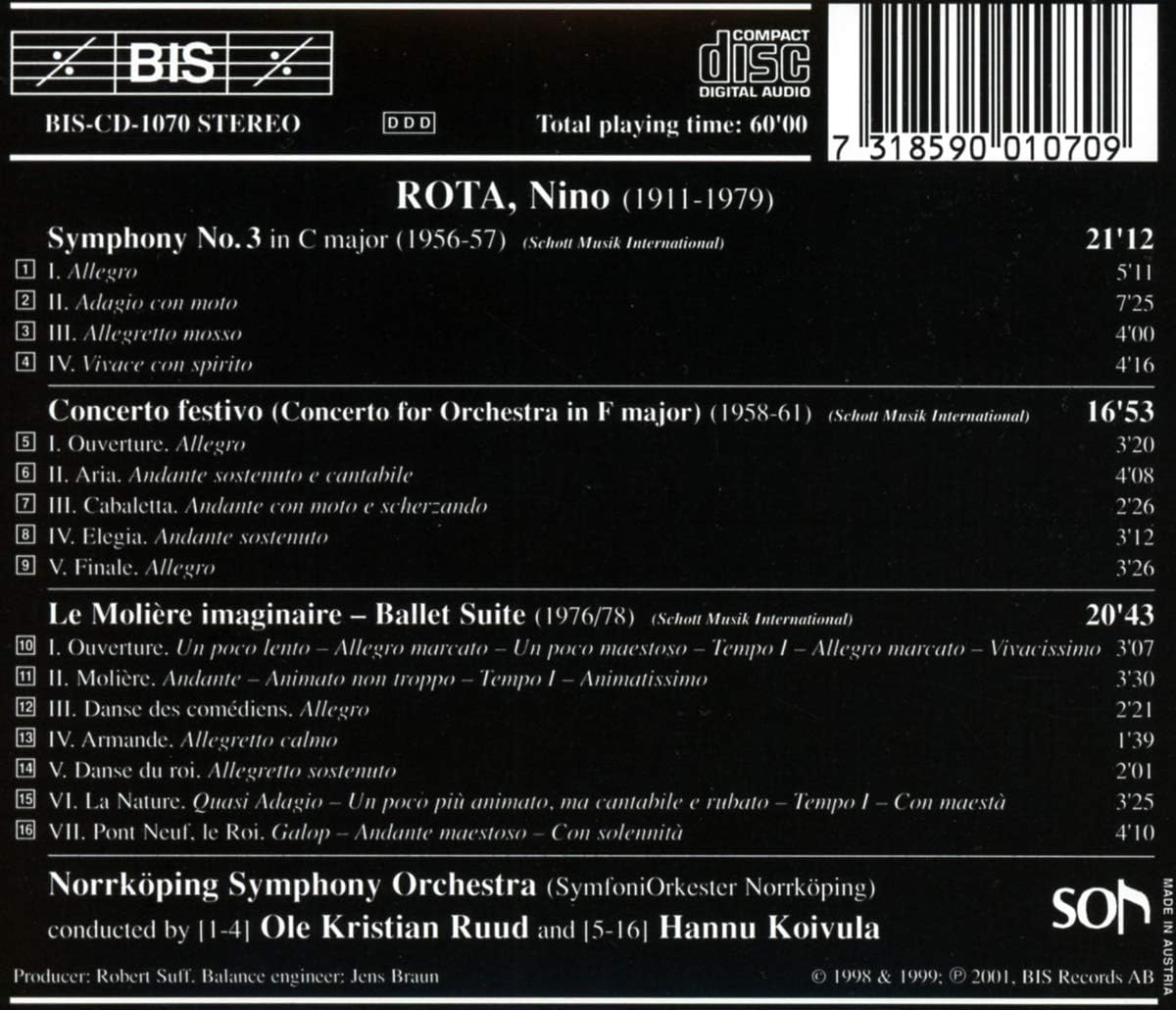 Symphony No. 3 (Norrkoping So, Koivula)