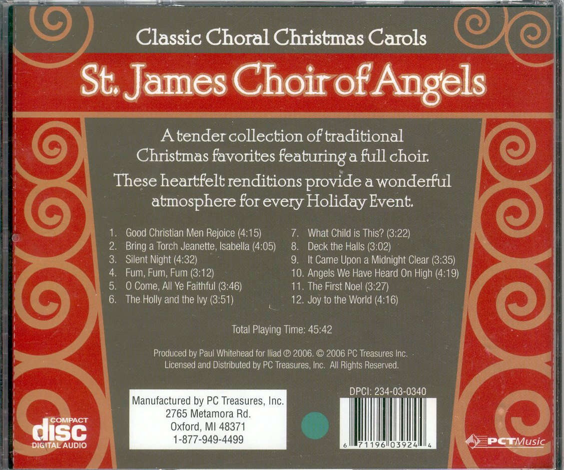 St. James Choir of Angels, Classic Choral Christmas Carols