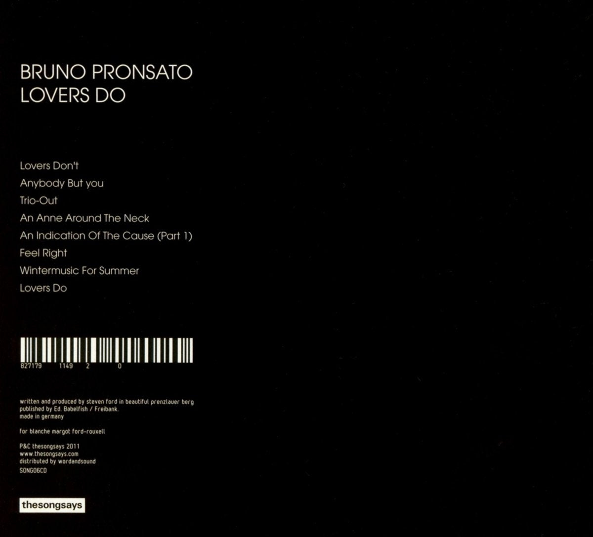 Bruno Pronsato-Lovers Do