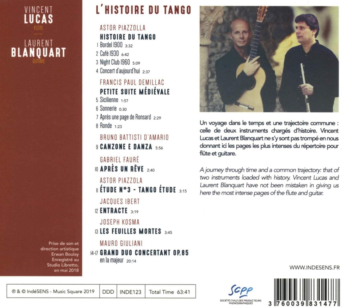 Piazzolla; Faure; Ibert Kosma