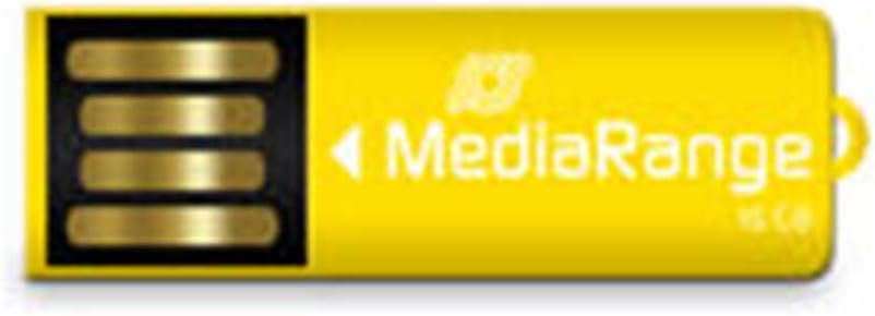 MediaRange MR976 Nano USB Stick 16GB yellow with paper clip function