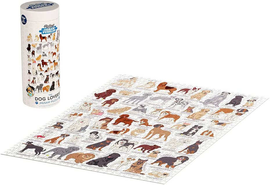 Ridley's Games JIG056 Dog Lovers Jigsaw Puzzle, White, 1000 Piece