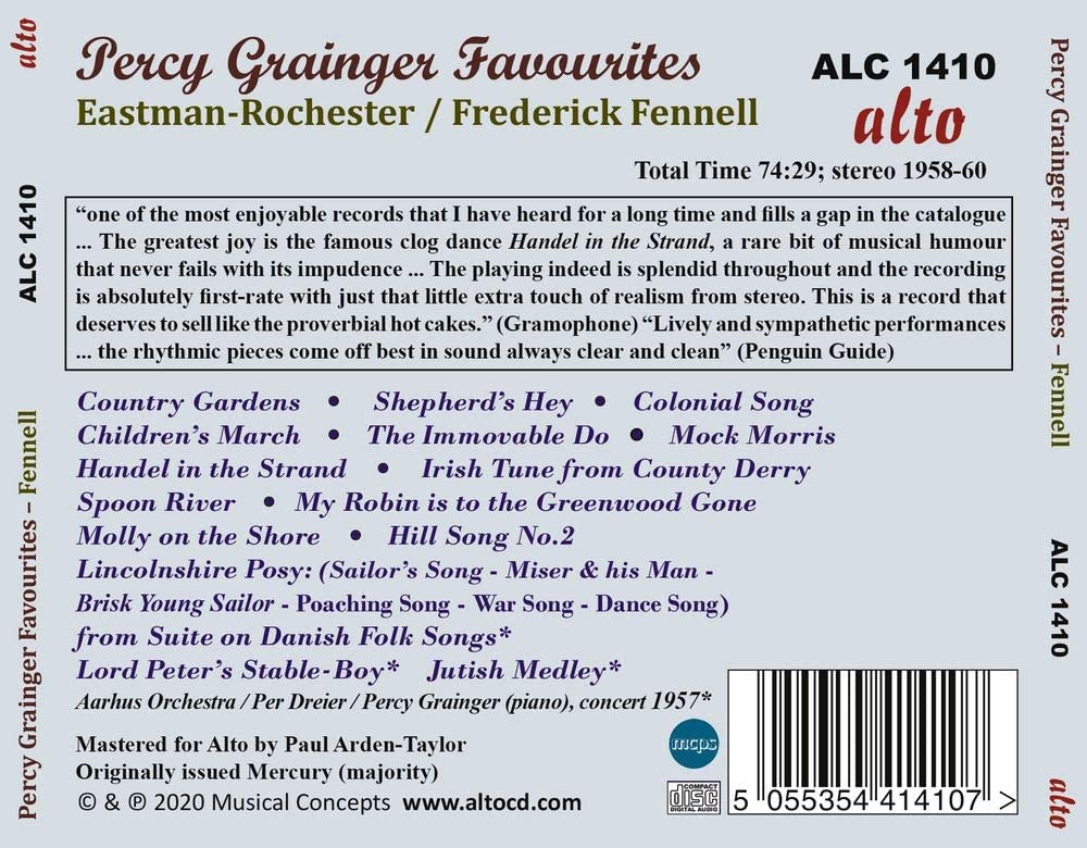 Percy Grainger Favourites