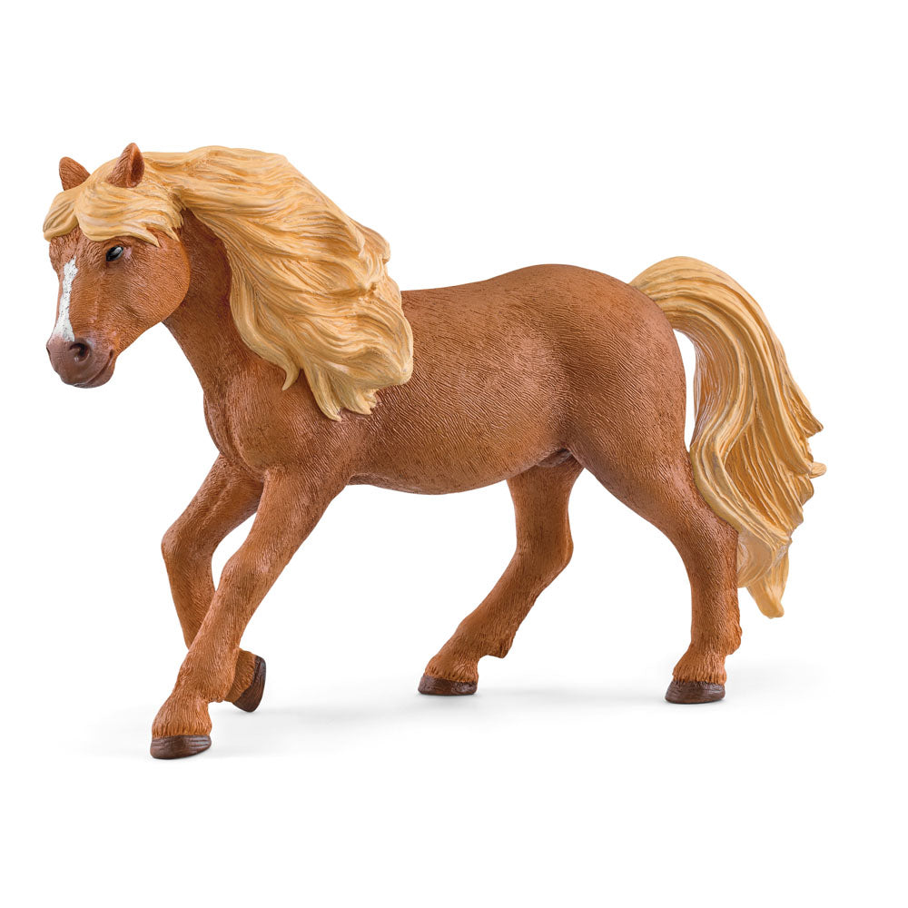 SCHLEICH Horse Club Iceland Pony Stallion Toy Figure, Brown (13943)