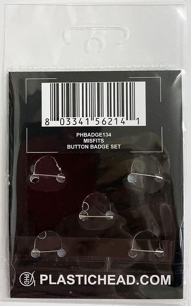 Misfits Button Badge Band Logo Official Set Of 5 One Size