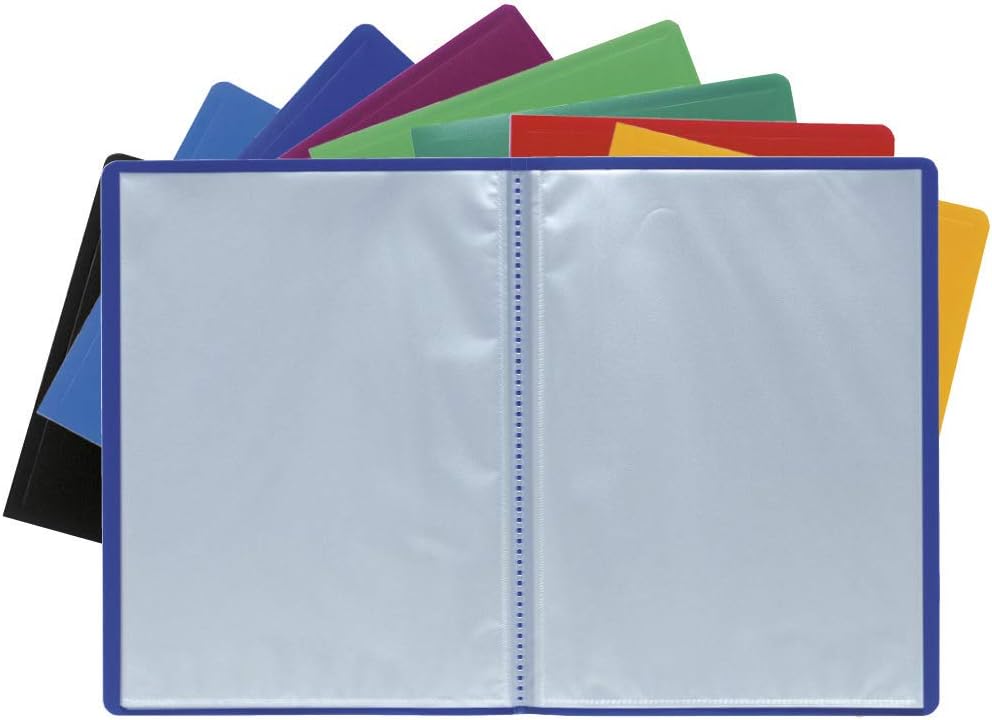 Exacompta - Ref 8547E - Soft PP Display Book - Suitable for A4 Documents, Made from Polypropylene, Lightweight, 40 Pockets, 80 Viewing Pages - Blue Cover