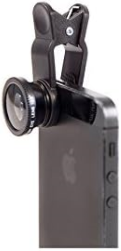 Thumbs Up 3-in-1 Lens Set with Wide Angle/Macro/Fish Eye Lens, Black