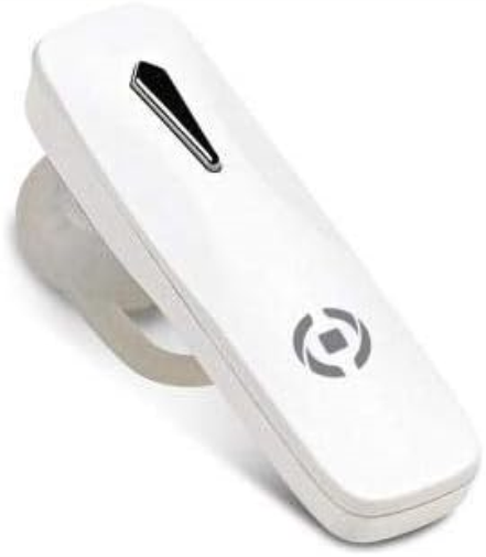 Celly BH10 Audio Bluetooth Smart Headset Can Be Used on Both Ears, Music and Calls, 3 Hours, White