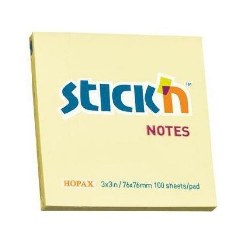 Hopax Stickn Sticky Notes 76X76Mm Pastel Yellow 90 Sheets 12 Li (1 Pack 12 Pieces