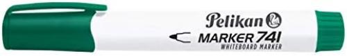 Pelikan 818001 Whiteboard Marker 741 with Round Wick, Green, Pack of 10 in Folding Box Green Runddocht