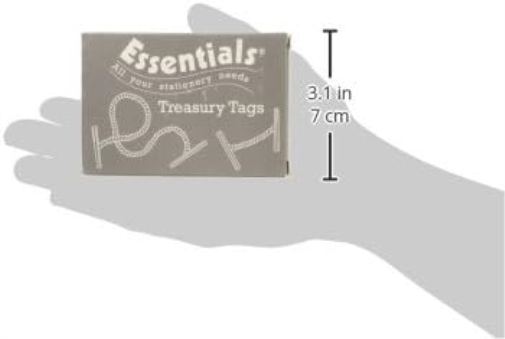 Whitecroft Essentials 76 mm Metal Ended Treasury Tags - Green (Pack of 100