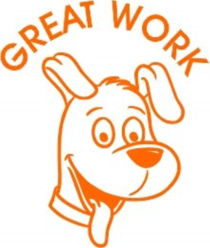 COLOP motivational stamp - Great Work - Orange ink | 147174 | Teacher reward school stamper